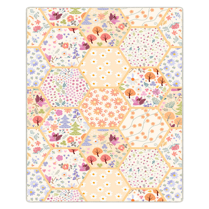 Airgugu KidSpace Delight Colorful Floral World Print Rug