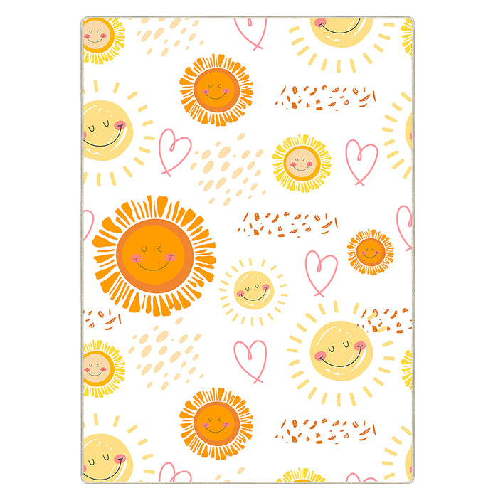 Airgugu KidSpace Delight Smiling Sun Pattern Rug