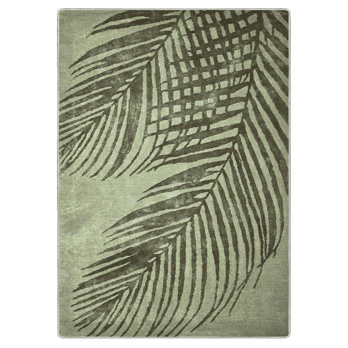 Airgugu Modern Minimalist Distressed Green Fern Rug