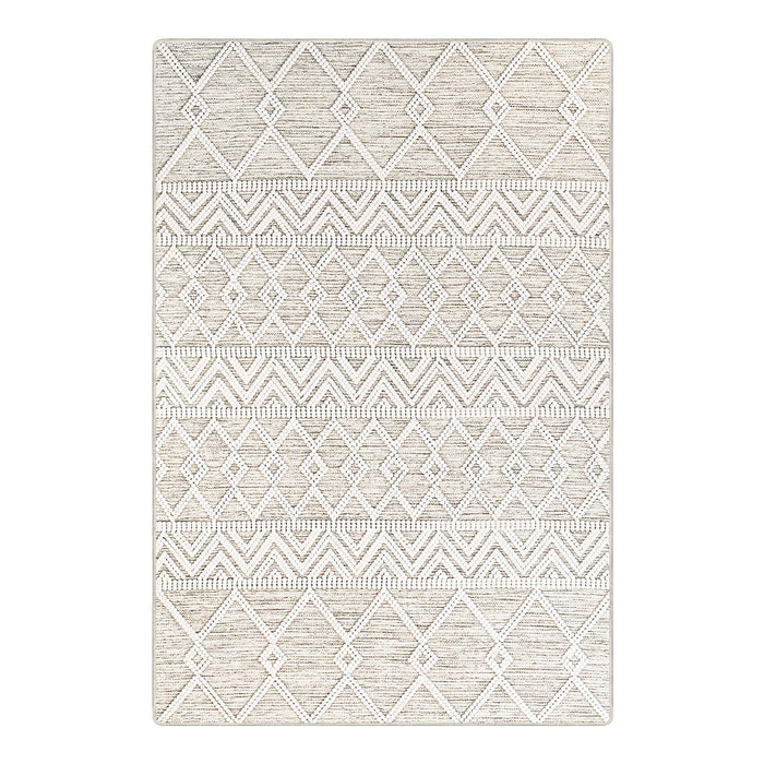 Airgugu Modern Minimalist White Pearl Plaid Rug