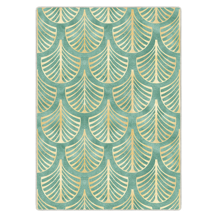 Airgugu Earth Garden Golden Plant Leaves Rug