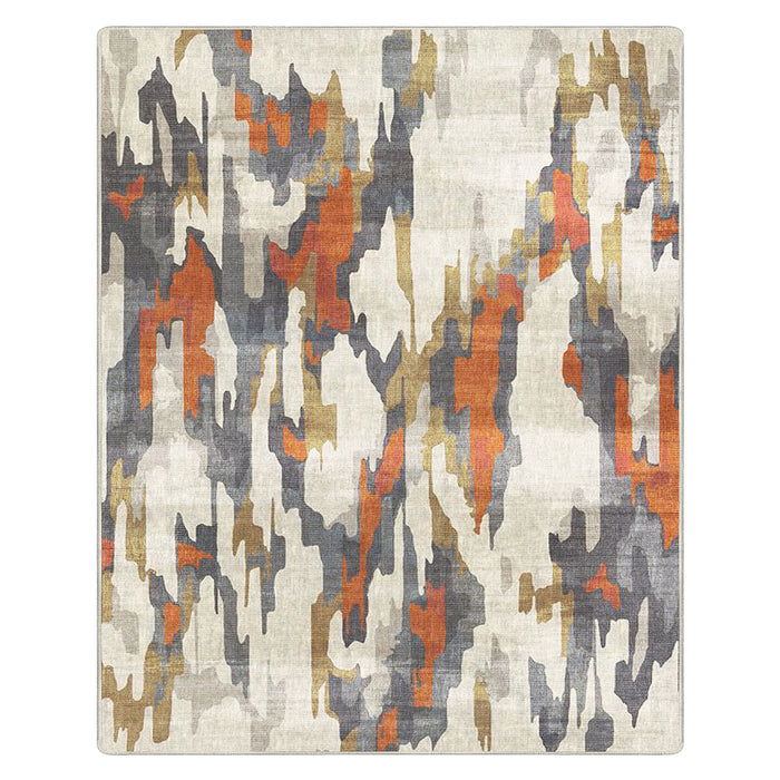 Airgugu Modern Minimalist Distressed Abstract Oil Painting Rug