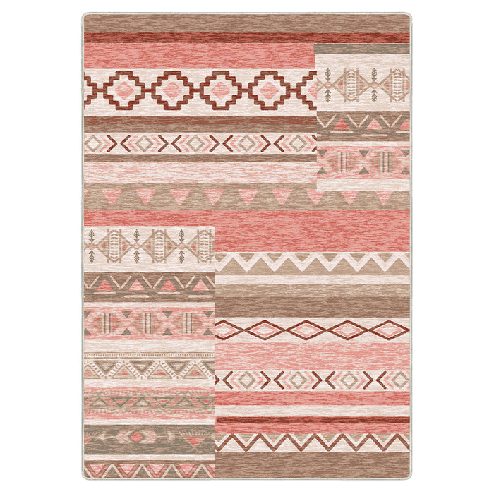 Airgugu Modern Minimalist Pink Blush Patchwork Rug