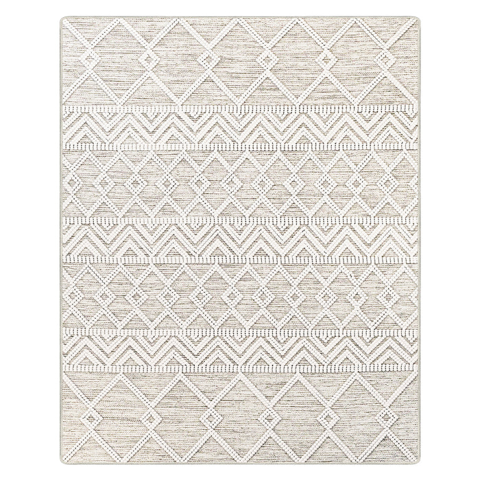 Airgugu Modern Minimalist White Pearl Plaid Rug