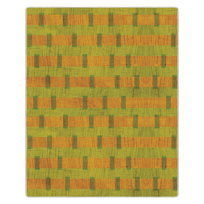 Airgugu Earth Garden Orange Ranch Fence Striped Rug