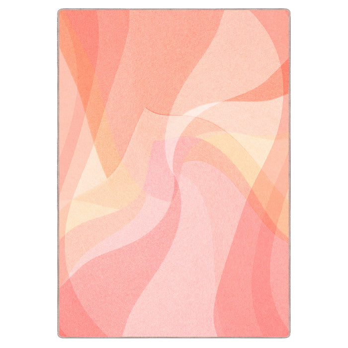 Airgugu Modern Minimalist Irregular Pink Waves Rug