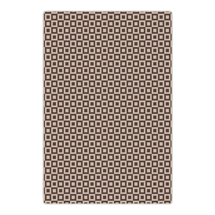 Airgugu Modern Minimalist Brown Square Printed Rug