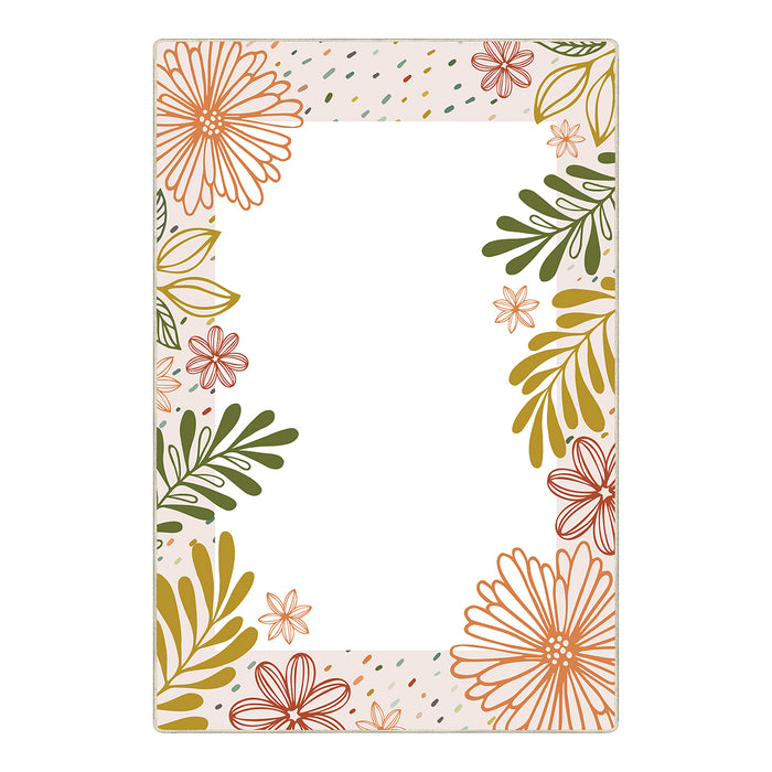 Airgugu KidSpace Delight White Vibrant Botanical Pattern Rug