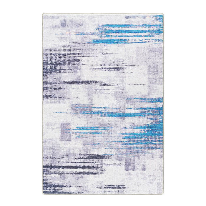 Airgugu Modern Minimalist Abstract Blue&Gray Rug