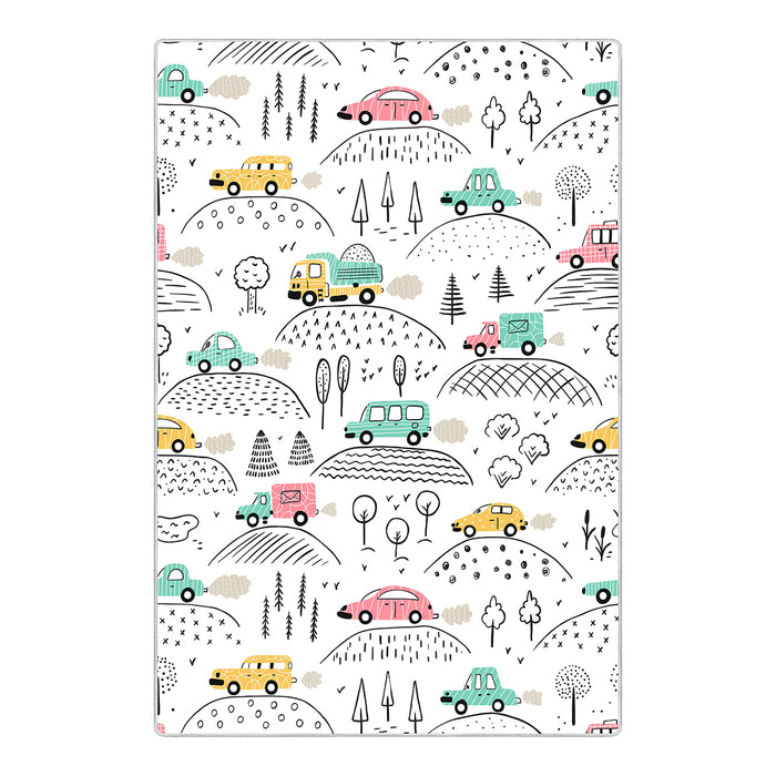 Airgugu KidSpace Delight Cartoon Car On The Hillside Rug