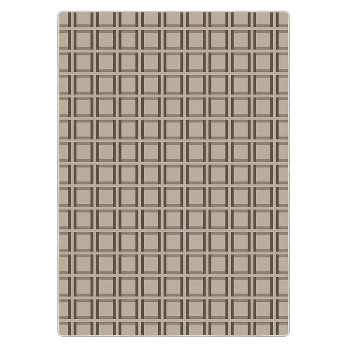 Airgugu Modern Minimalist Brown Checkered Rug