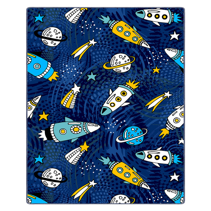 Airgugu KidSpace Delight Blue Space Fleet Adventure Rug