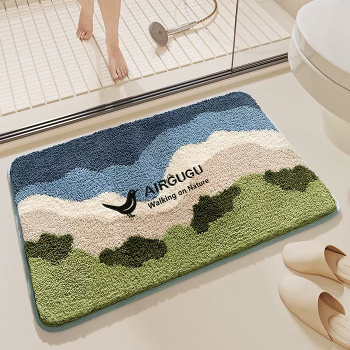 AIRGUGU Walking on Nature Antique Noise Reduction Bathroom Mats