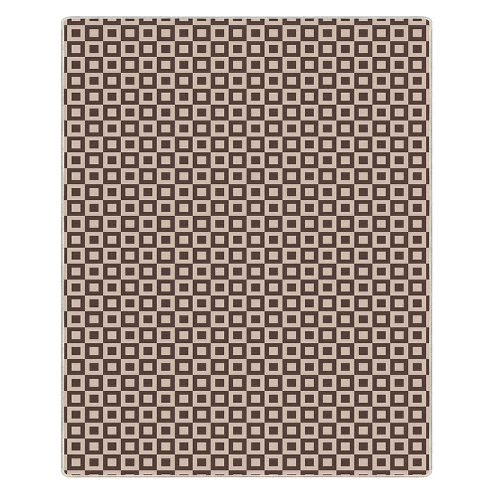 Airgugu Modern Minimalist Brown Square Printed Rug