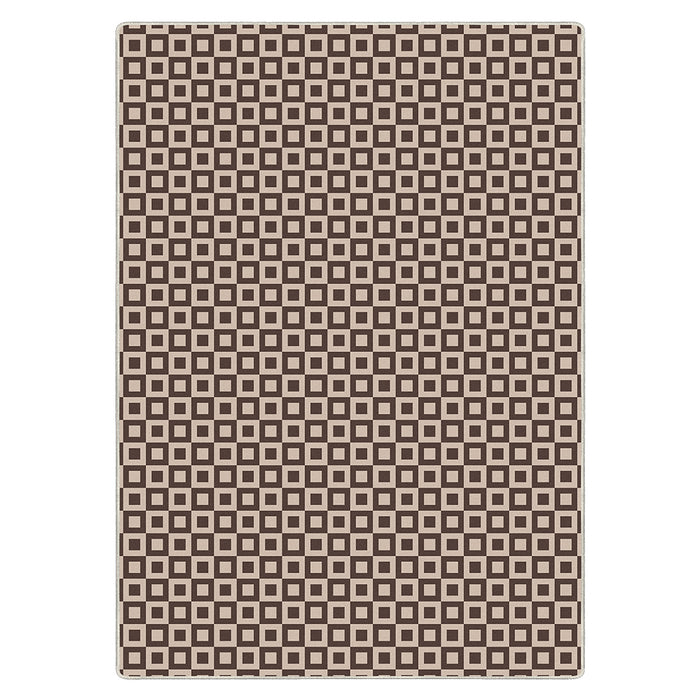 Airgugu Modern Minimalist Brown Square Printed Rug