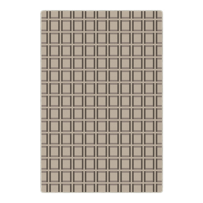 Airgugu Modern Minimalist Brown Checkered Rug