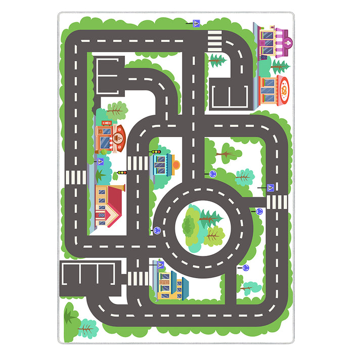 Airgugu KidSpace Delight Gray City Road Pattern Rug