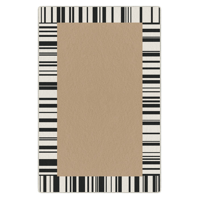 Airgugu Modern Minimalist Elegant Piano Stripe Brown Rug