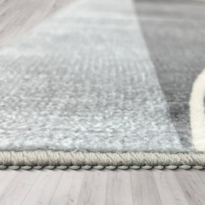 Airgugu Modern Minimalist Gray Striped Patchwork Rug