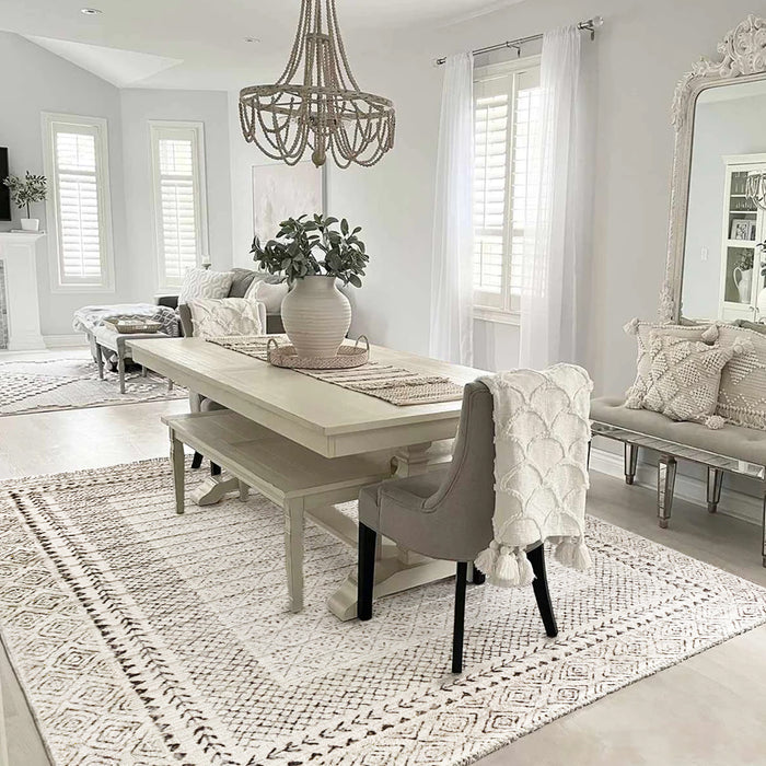 Airgugu  Modern Minimalist Pearl White Rug