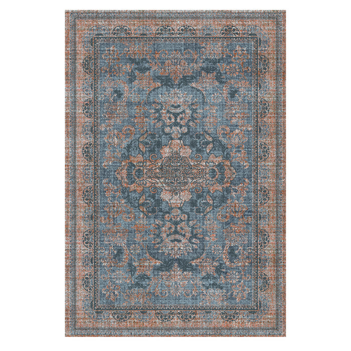 Airgugu  Heritage Classique Blue Distressed Texture Background Rug