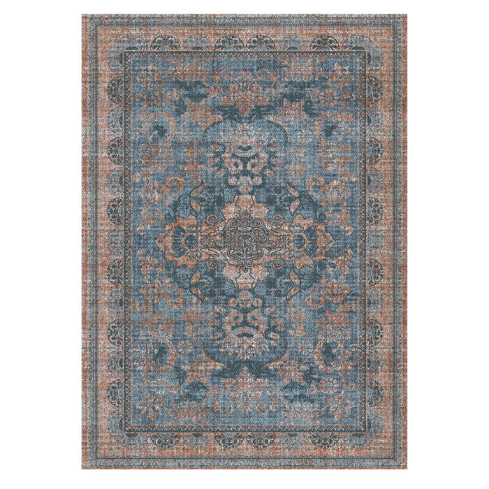 Airgugu  Heritage Classique Blue Distressed Texture Background Rug