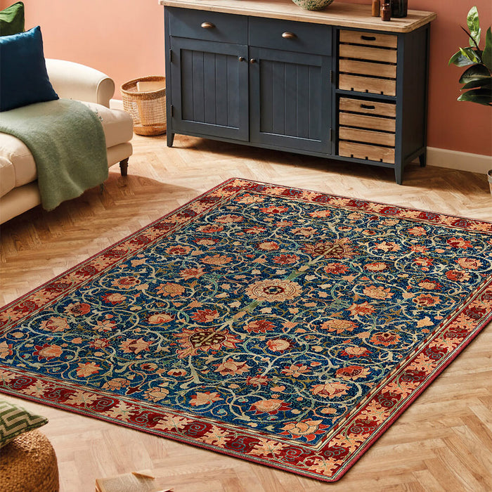 Airgugu Earth Garden Retro Red Morocco Rug