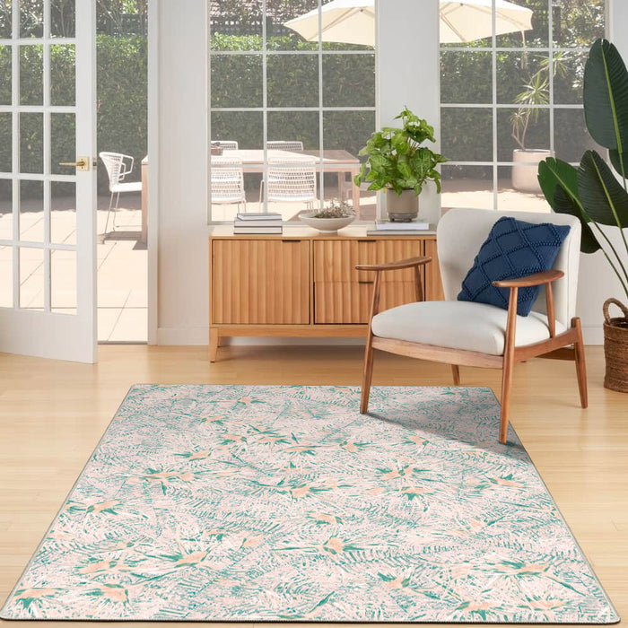 Airgugu Earth Garden Beige Messy Fern Rug