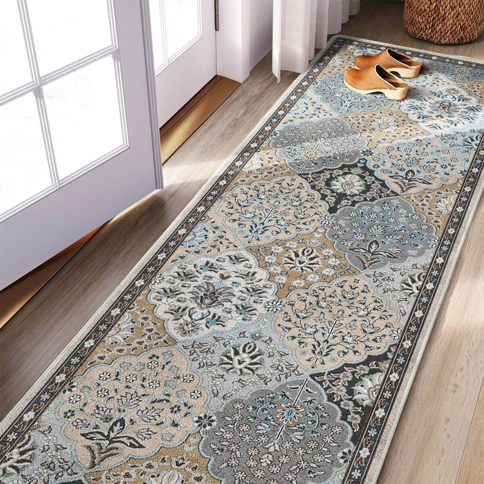 Airgugu Heritage Classique Grey & Brown Floral Pattern Rug