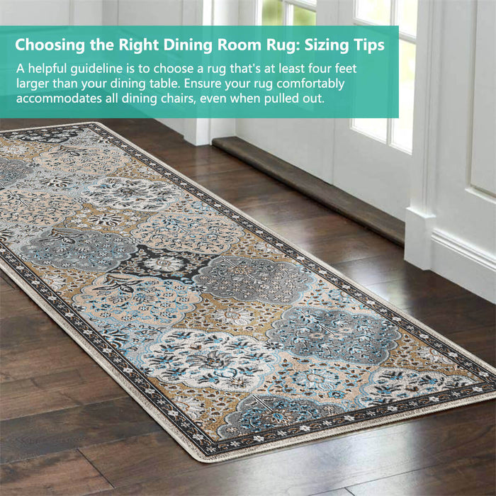 Airgugu Heritage Classique Grey & Brown Floral Pattern Rug