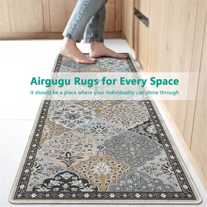 Airgugu Heritage Classique Grey & Brown Floral Pattern Rug