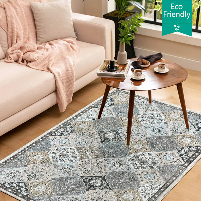 Airgugu Heritage Classique Grey & Brown Floral Pattern Rug