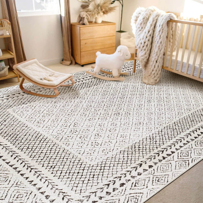 Airgugu  Modern Minimalist Pearl White Rug