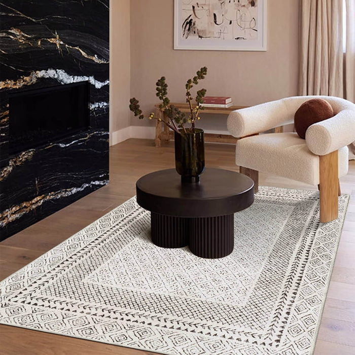 Airgugu  Modern Minimalist Pearl White Rug