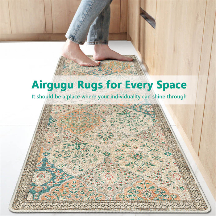 Airgugu Heritage Classique Yellow Vintage Floral Rug——Use discount code: (NEW30) to save another 30%!🔥