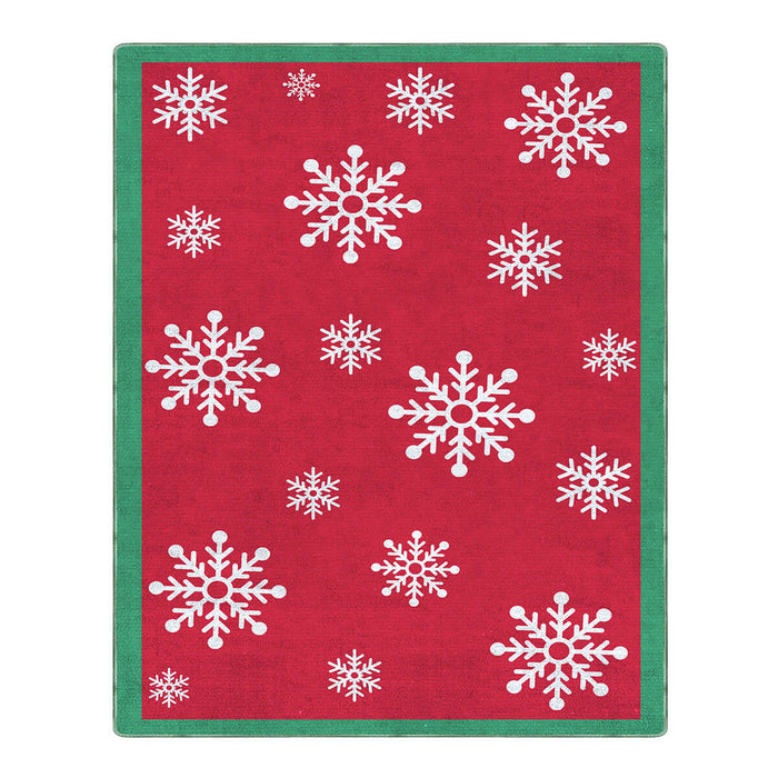 Christmas Red Snowflake Rug🎄🔥