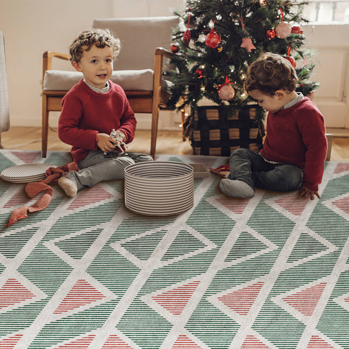 Christmas Themed Geometric Pattern Rug🎄🔥