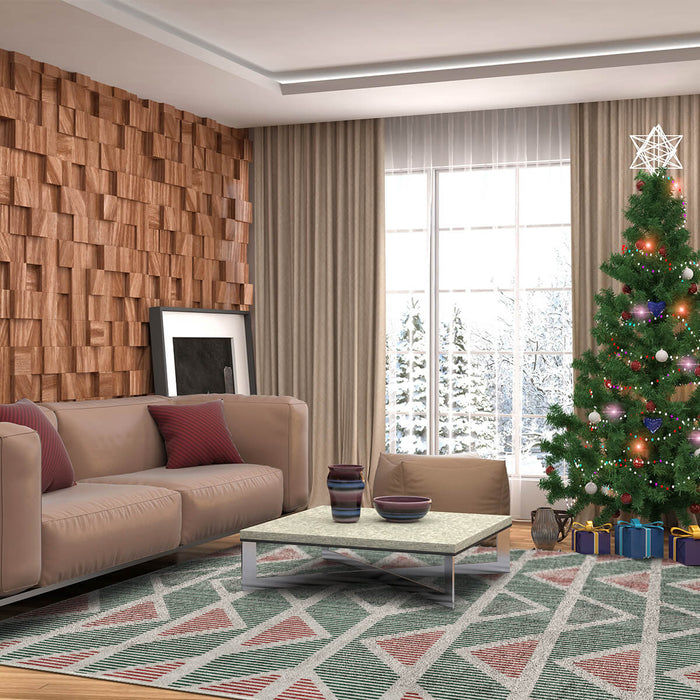 Christmas Themed Geometric Pattern Rug🎄🔥