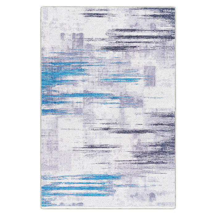 Airgugu Modern Minimalist Abstract Blue&Gray Rug